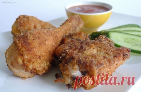 Хрустящая жареная курица