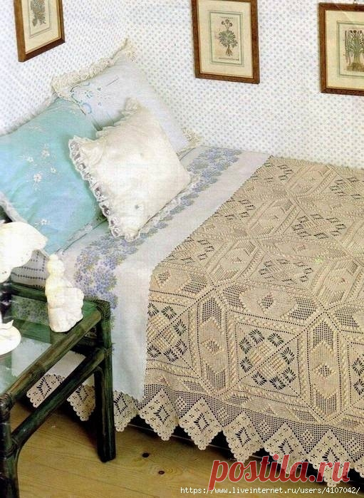 Невероятно красивое покрывало из мотивов — Сделай сам, идеи для творчества - DIY Ideas