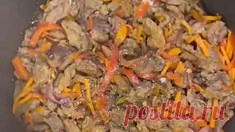 Фунчоза с говядиной и овощами