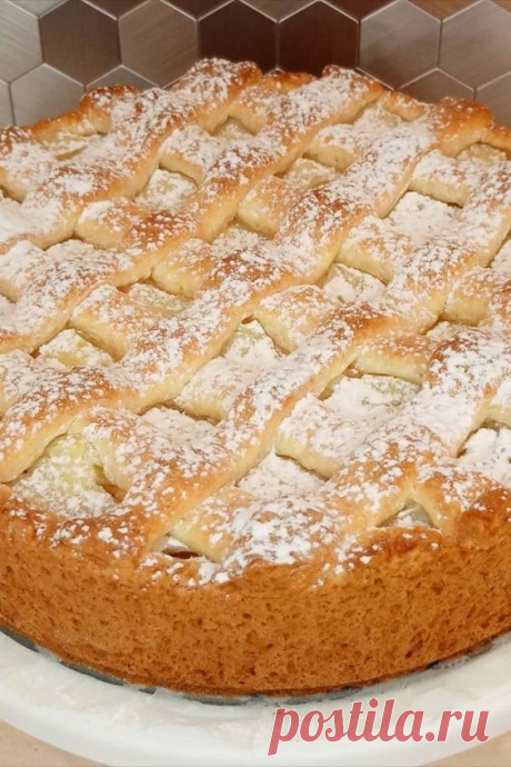 Яблочный пирог с заварным кремом