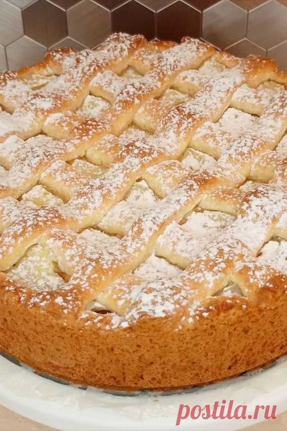 Яблочный пирог с заварным кремом