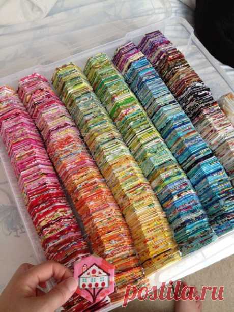 Great idea! Make hexes whenever u have a few scraps and start a box to collect them. | DIY Home Cuteness