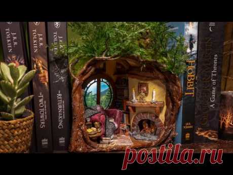 I Made a Hobbit Book Nook from Recycled Christmas Trash