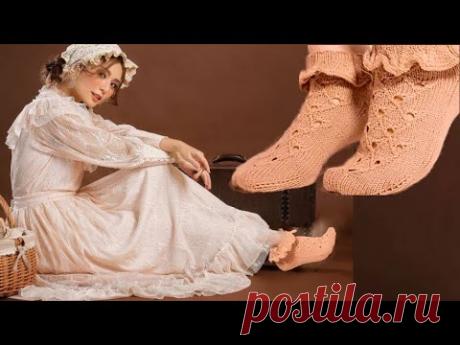 Винтажные носочки спицами. #(2025.)