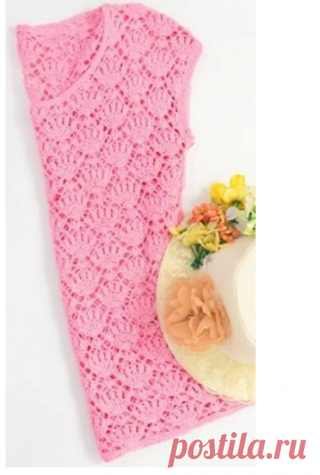 РОЗОВЫЙ АЖУРНЫЙ ТОП