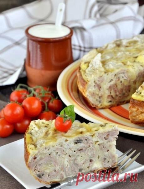 Быстрый мясной пирог в мультиварке