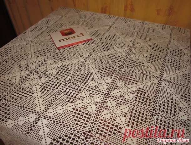 Скатерть крючком из элементов - Вязание - Страна Мам