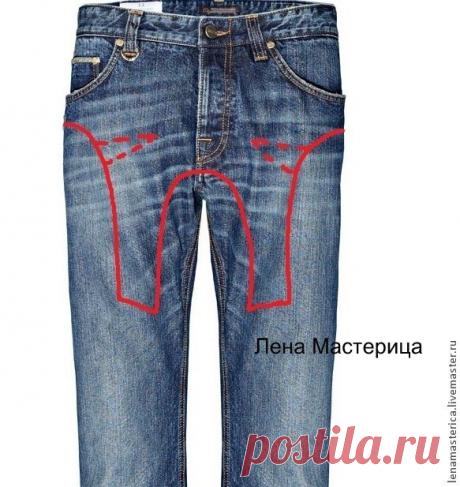 Лиф сарафана из джинсов