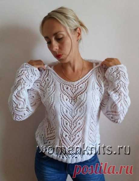 Красивый узор для пуловера
Схема: https://womanknits.ru/vyazanie-dlya-zhenshchin/pulovery-svitera/krasivyj-uzor-dlya-pulovera