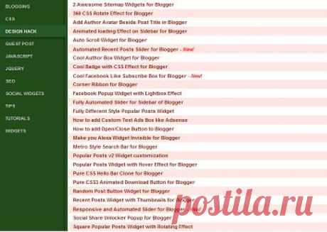 Вкладки Содержание для Blogger - Все хитрости Blogger