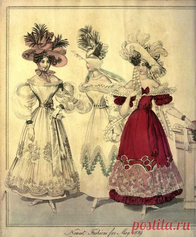 Примеряем наряды...The World of fashion 1829 г.