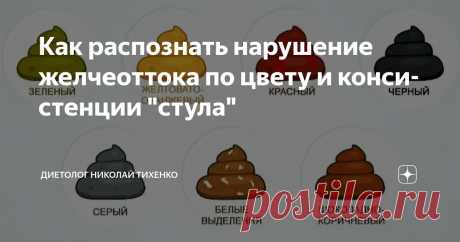 Как распознать нарушение желчеоттока по цвету и консистенции "стула" Статья автора «Диетолог Николай Тихенко» в Дзене ✍: Да, меня часто об этом спрашивали, и я решил устроить для вас гадание на какушатах 😆. Шутки шутками, но тема на самом деле важная.
