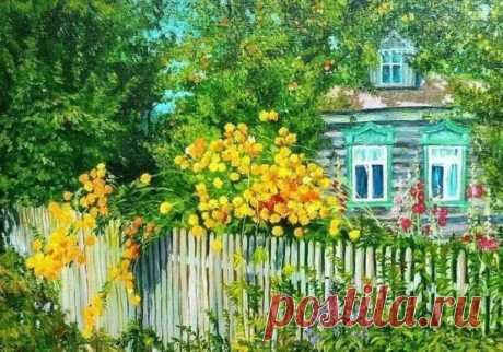 Сергей Есенин
Эта улица мне знакома,
И знаком этот низенький дом.
Проводов голубая солома
Опрокинулась над окном.
Были годы тяжелых бедствий,
Годы буйных, безумных сил.
Вспомнил я деревенское детство,
Вспомнил я деревенскую синь.
Не искал я ни славы, ни покоя,
Я с тщетой этой славы знаком.
А сейчас, как глаза закрою,
Вижу только родительский дом.
Вижу сад в голубых накрапах,
Тихо август прилег ко плетню.
Держат липы в зеленых лапах
Птичий гомон и щебетню.
Я любил этот дом ...