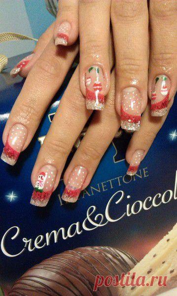 Идея новогоднего маникюра