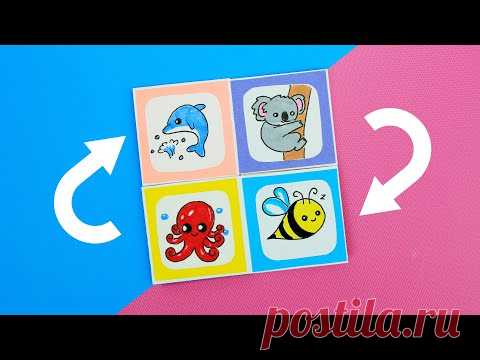 Бесконечная открытка / Игрушка антистресс с картинками - YouTube