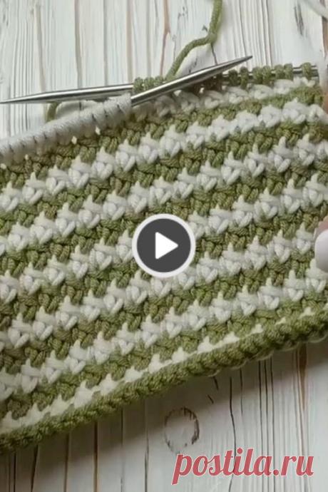 Dense striped pattern knitting video