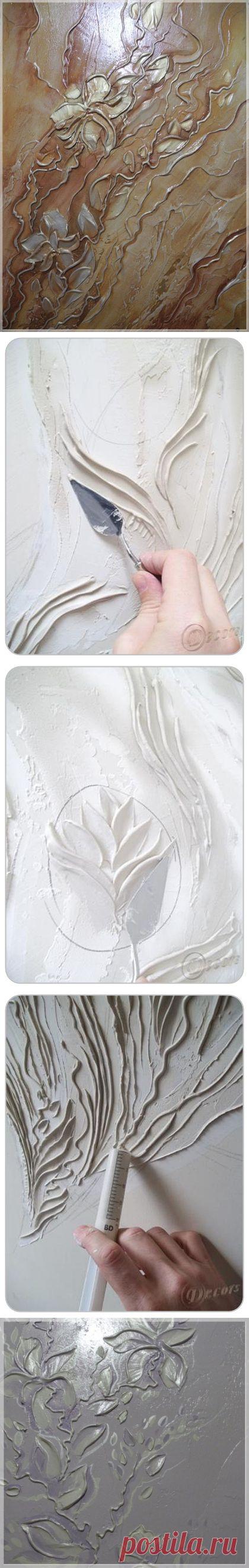 Техника нанесения рельефной-об. картины. МК + Галерея