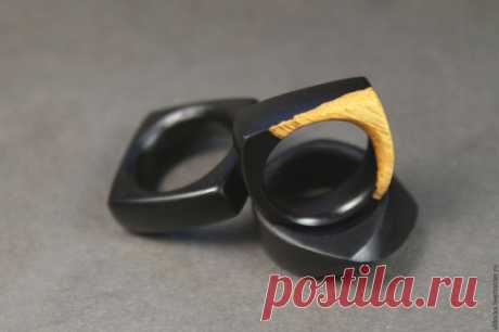 Купить Серия колец из гренадила "Арсенал чародея" - черный, гренадил, кольцо из гренадила, деревянное кольцо