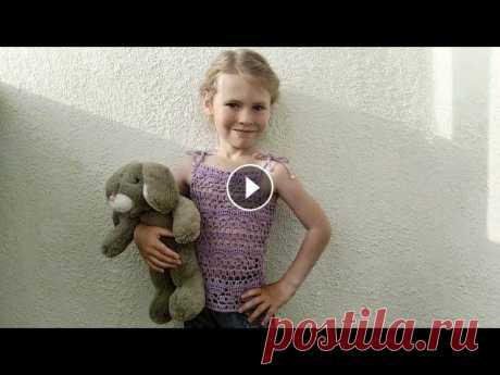 АЖУРНЫЙ ТОП для девочки крючком. ПОДРОБНЫЙ мастер-класс / OPENWORK TOP for girls crocheted. АЖУРНЫЙ ТОП крючком для девочки. Ссылки на все детские вещи: КРОП-ТОП на девочку. Подробный мастер-класс - АЖУРНЫЙ ТОП крючком для девочки! Мастер-кла...