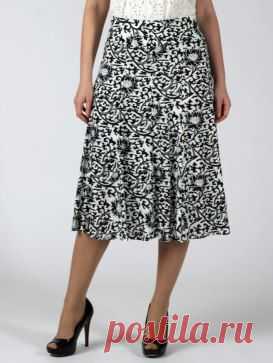 Юбка женская из легкой летней ткани штапель, силуэта годе на подкладке.
 Длина 74 см. 
Размеры 46-58
Ткань : 70%-Хлопок, 30%-Вискоза