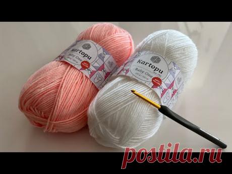 SUBTITLES/ Простое вязание крючком детского одеяла Зигзагообразный узор с шипами для начинающих