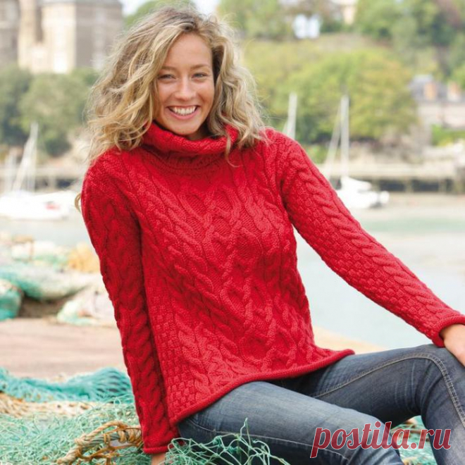 pull irlandais, couleur rouille, femme
