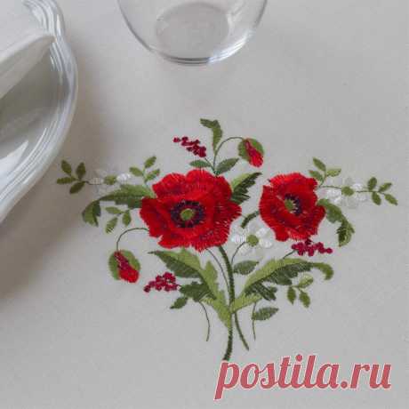 Tovaglia Papavero D Islanda | Ricami e Pizzi