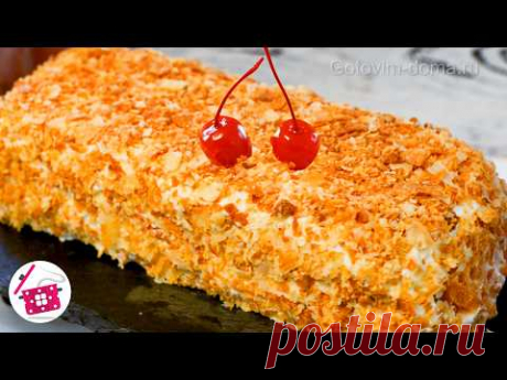 Торт НАПОЛЕОН за 30 минут на Новый Год? 🎄😍 Только 3 Ингредиента! Все гости будут в восторге!