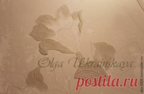 Делаем барельеф с лилиями на стене | Журнал Ярмарки Мастеров