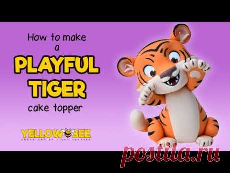 How To Model A Tiger Cake Topper | Sugarcraft | Tutorial | Fondant Modelling