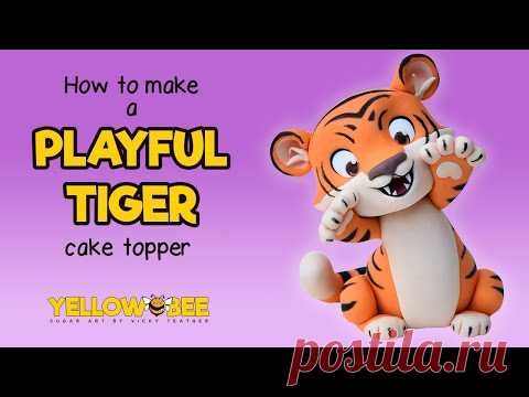 How To Model A Tiger Cake Topper | Sugarcraft | Tutorial | Fondant Modelling