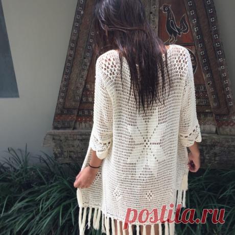 Красивый филейный кардиган крючком. Связать стильный кардиган в филейной технике |