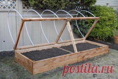 Soil Mix For DIY Raised Garden Planter Box Using Recycled Wood With Cover For Small Backyard Garden Spaces Ideas