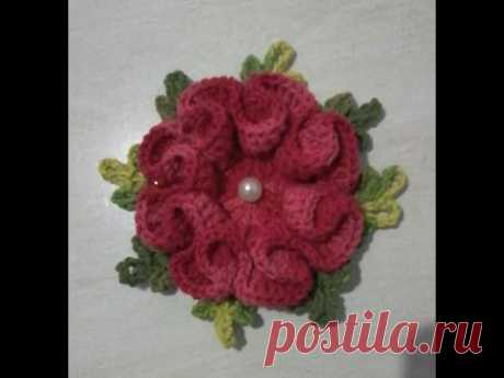 Flor Camélia em crochê