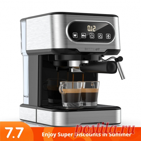 Blitzwolf bw-cmm2 espresso machine 20 bar high pressure extraction milk frothing accurate control dual system safe protection 1100w Sale - Banggood.com