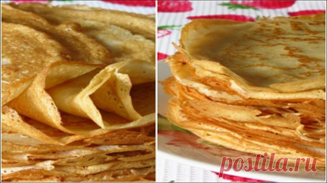 Блинчики с крахмалом тонкие - lublugotovit.me