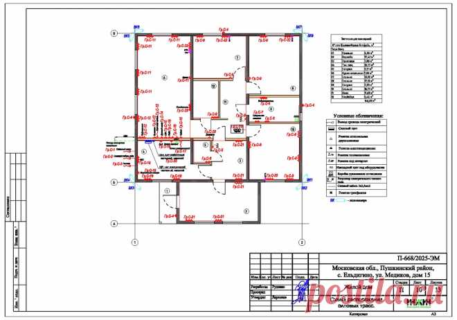 Проект электрики дома пример 1153