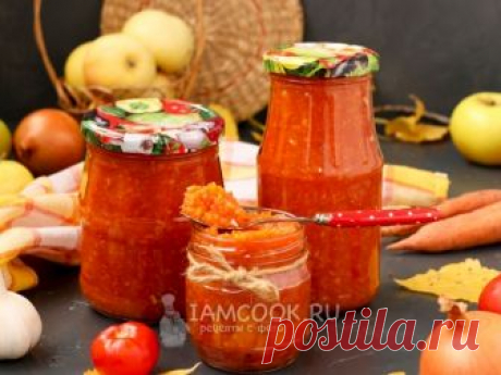 Аджика с яблоками и морковью на зиму — рецепт с фото Аджика - замечательная закуска к мясным блюдам и просто к гарнирам.