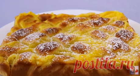 ЯБЛОЧНЫЙ ПИРОГ с Заварным Кремом! Вкуснее Шарлотки!
