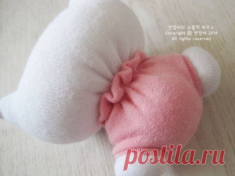 Шьем игрушки из носков. КОТЕНОК