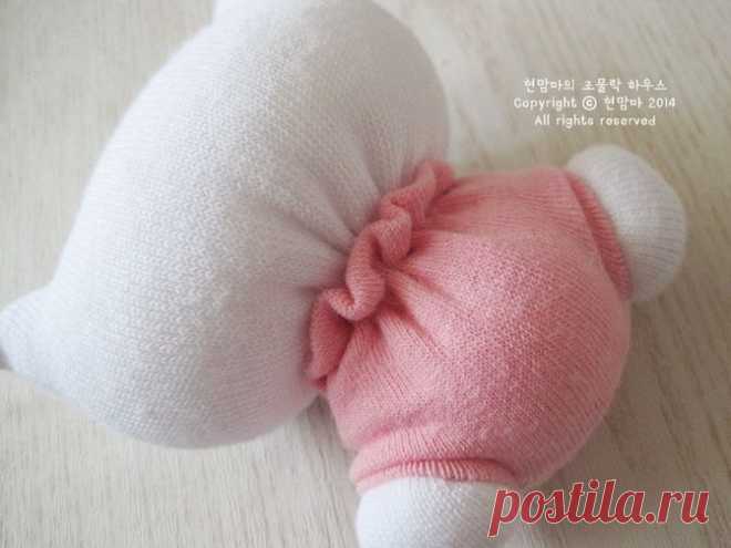 Шьем игрушки из носков. КОТЕНОК