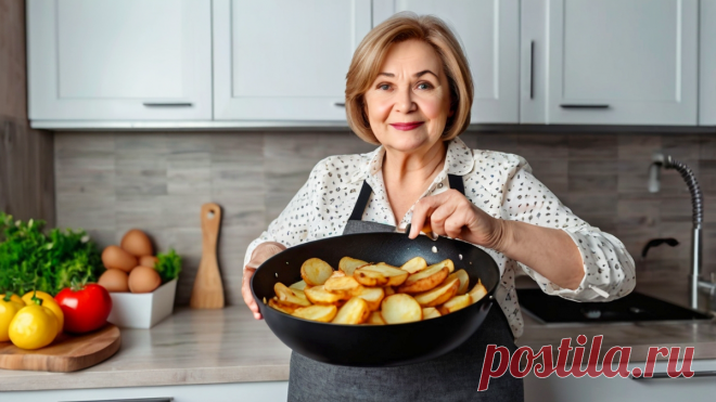 «Больше никогда не испорчу картошку»: оказывается, я всю свою жизнь неправильно жарила картошку. Подруга научила как нужно правильно жарить | MEREL | KITCHEN | Дзен
