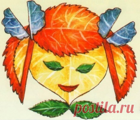 Поделки из засушенных осенних листьев