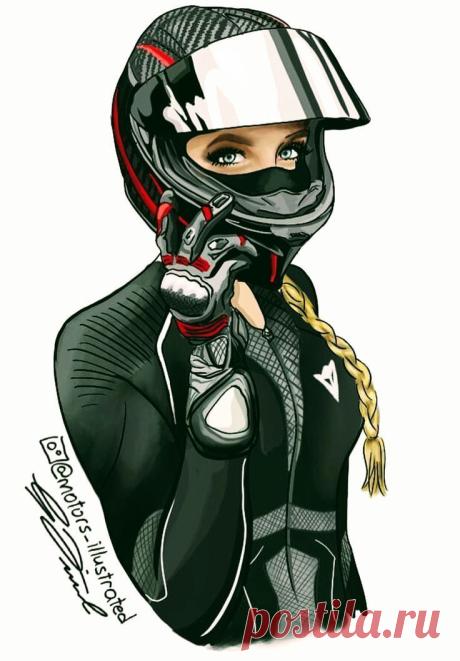 mujer motera dibujo - Búsqueda de Google