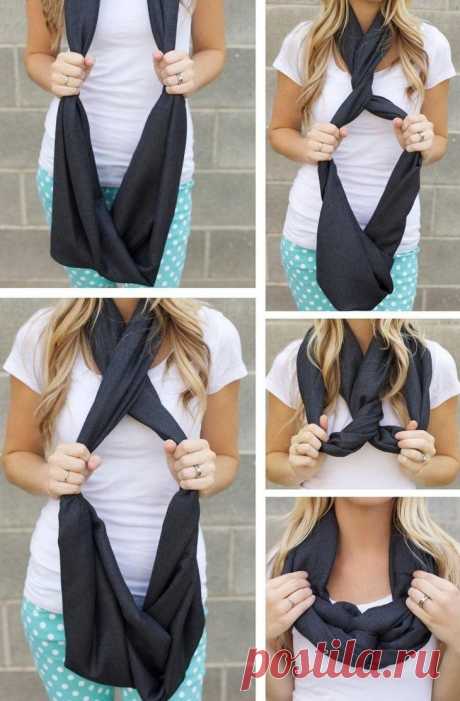 50 Идей, как завязывать красиво шарфы на шее