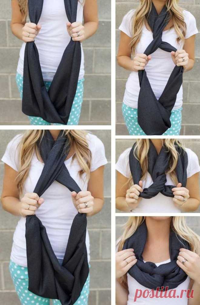 50 Идей, как завязывать красиво шарфы на шее