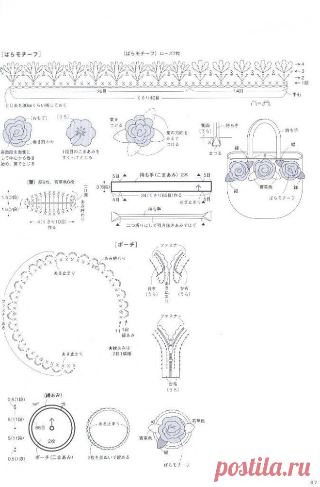 Hand-knitted cute bag & pouch ,стр.67