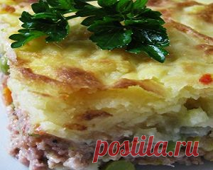 Запеканка из кабачков с фаршем