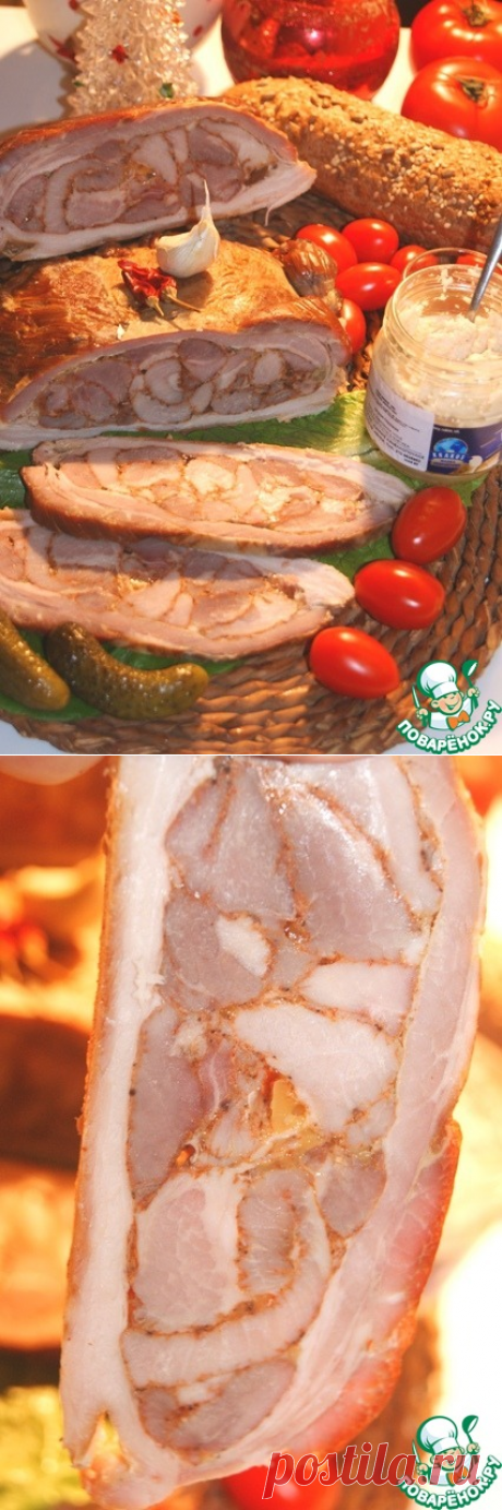 Грудинка, фаршированная мясом – кулинарный рецепт