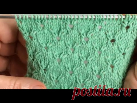 Ажур для джемпера / Вязание спицами / Easy Openwork Knit Pattern
